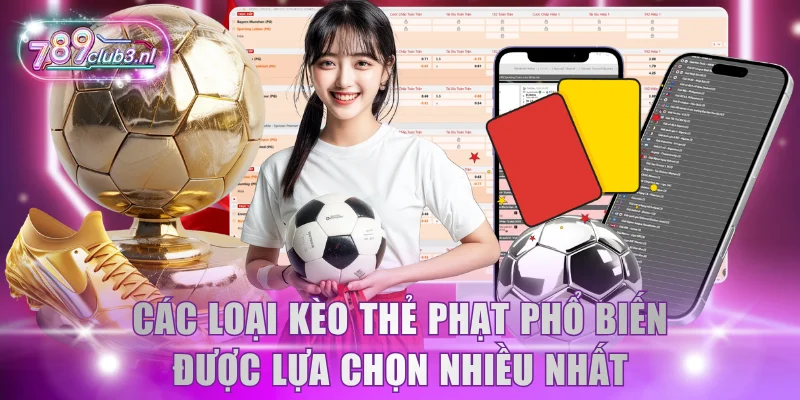 Các loại kèo thẻ phạt phổ biến được lựa chọn nhiều nhất