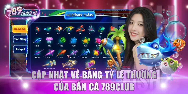 Cập nhật về bảng tỷ lệ thưởng của Bắn Cá 789Club